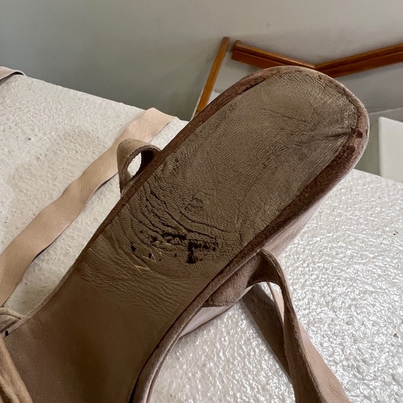 Stuart Weitzman Wedge platform Strappy Sandals Tan Suede Leather Size 8 - Picture 5 of 8